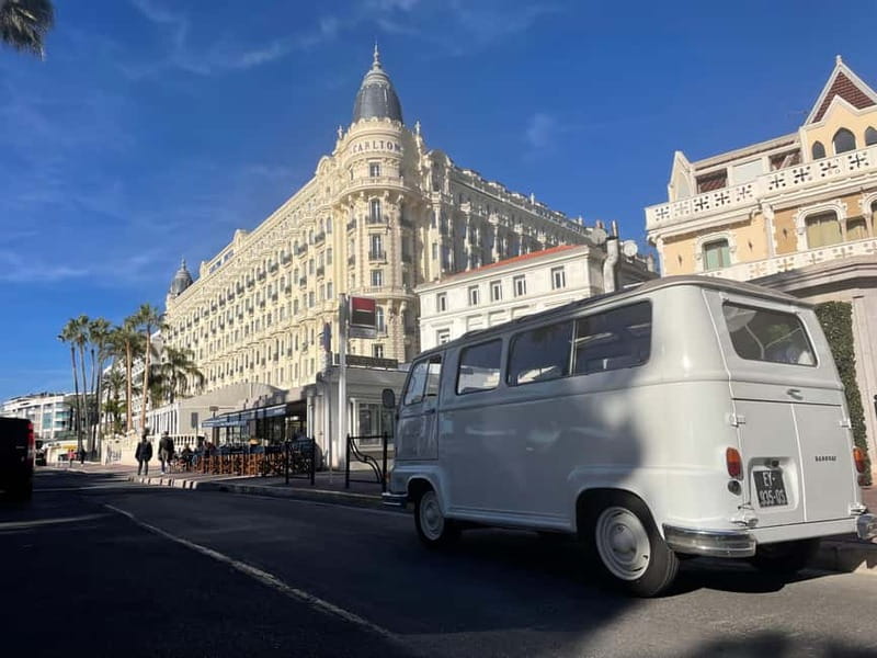 Cannes: City Tour in a Vintage Bus - Stop 1 at the Palais des Festivals: Photo Time With Film Festival Context