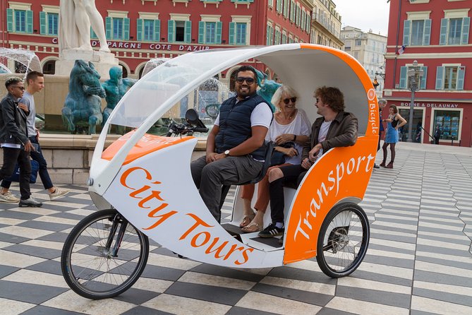 City Tour: Original tour of the city of Nice. - A 40-minute bike-taxi loop through Nice’s biggest anchors