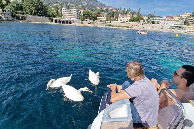 Exclusive cruise, swimming, Saint Jean Cap Ferrat, Nice, Eze - Villefranche-sur-Mer bay: swimming plus an aperitif at sea