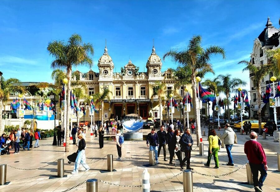 From Nice & Antibes: Monaco & Eze Tour with Hotel Pickup - Monte Carlo casino time, with a Formula 1 track drive-in moment