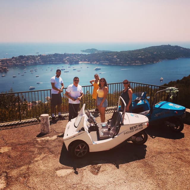 Nice: Exclusive Guided Tour in a One-of-a-Kind Electric Car - Villefranche-sur-Mer Bay and the Only Sand Beach Nearby