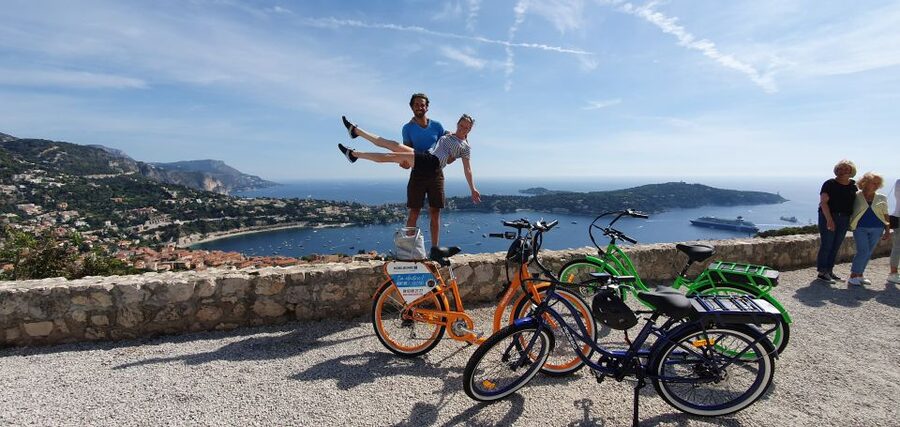 Nice: Panoramic French Riviera E-Bike Tour - Past the port: Quai des États-Unis, yachts, and Princess Grace Memorial vibes