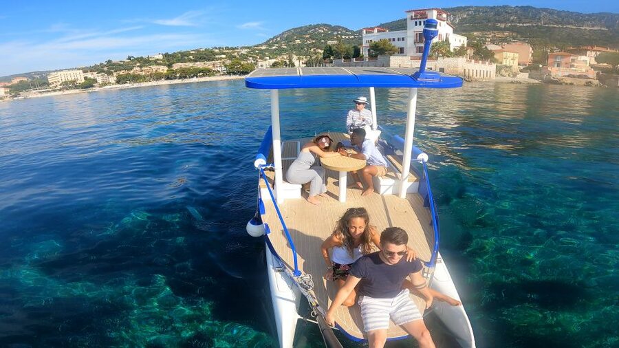 Nice: Private French Riviera Solar Boat Cruise - What Your Captain Guide Does With the Views (Lucille, Marc, Guillaume, William, Jean-Michael)