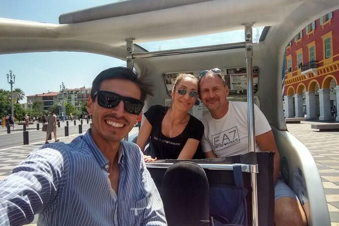 Nice: private guided Tour by electric taxi bike - Massena Square to Apollo, starting with the beating heart of Nice
