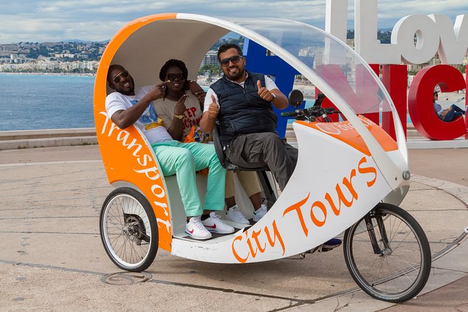 Nice: Visit of Nice by electrically assisted bike taxi 1 hour. - Colline du Château Views, the Solar Clock, and Quiet Photo Time
