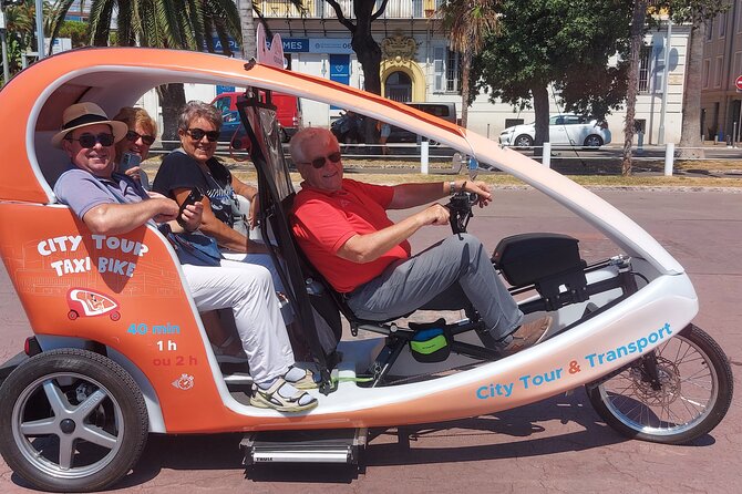 Nice: Visit of Nice by electrically assisted bike taxi 1 hour. - Port Lympia, Garibaldi Square, and Modern City Energy