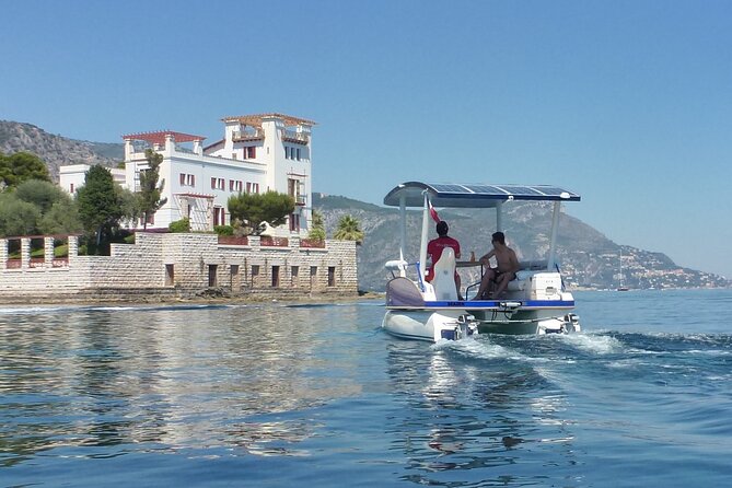 Private Cruise Near Nice and Monaco with Solar Powered Boat - A one-hour solar cruise from Beaulieu-sur-Mer’s Mole des Pecheurs