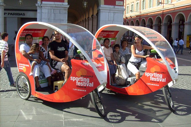 Private tour guide of Nice in electric taxibikes - Palais de Justice, Rusca Palace, and the Clock Tower