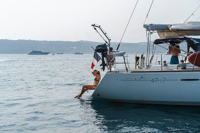 Private tour on a sailboat with apéritif at sunset on Antibes - Where You Anchor: Bay of Billionaires or La Garoupe