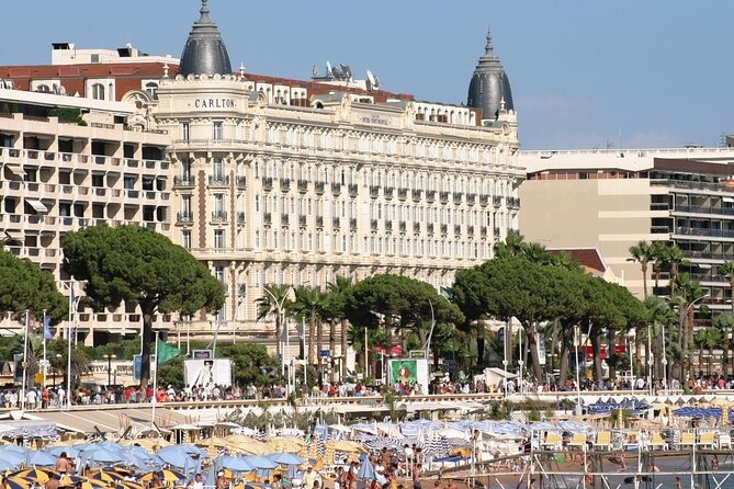 Wine Tasting, Provencal Market, Cannes and St Paul de Vence - Cannes Croisette and the Palais red carpet photo window